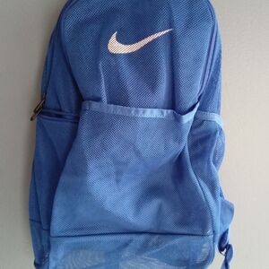 Nike Brasilia Mesh Backpack Royal Blue Swoosh Logo BA5388-480